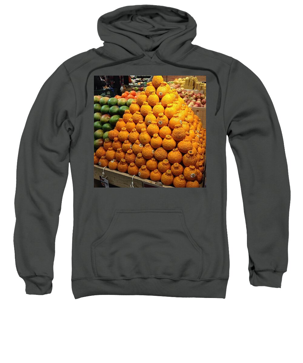 Healthy Sweatshirt featuring the photograph Orange You A Fan Of Terrible Puns? by Kate Arsenault 
