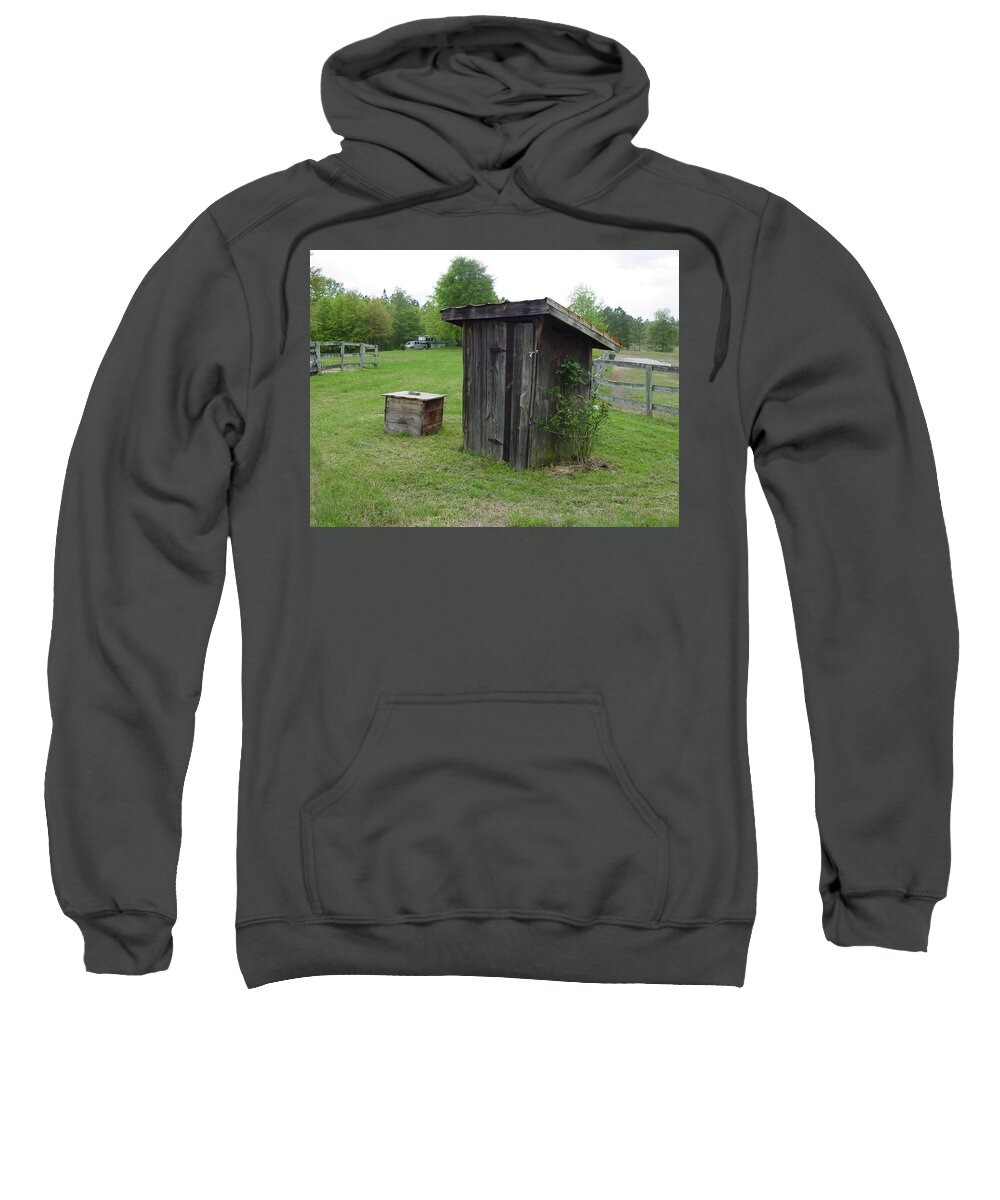Outhouse Sweatshirt featuring the photograph Outhouse by Quwatha Valentine