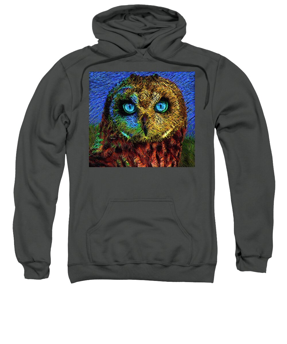 Rafael Salazar Sweatshirt featuring the digital art Owl by Rafael Salazar