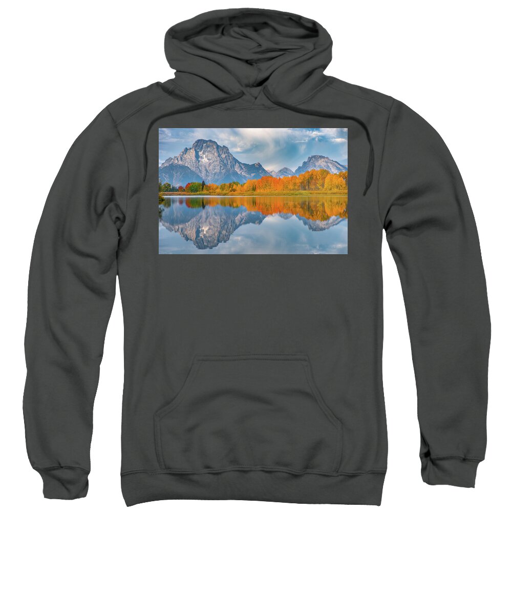Fall Colors Sweatshirt featuring the photograph Oxbow's Autumn by Darren White