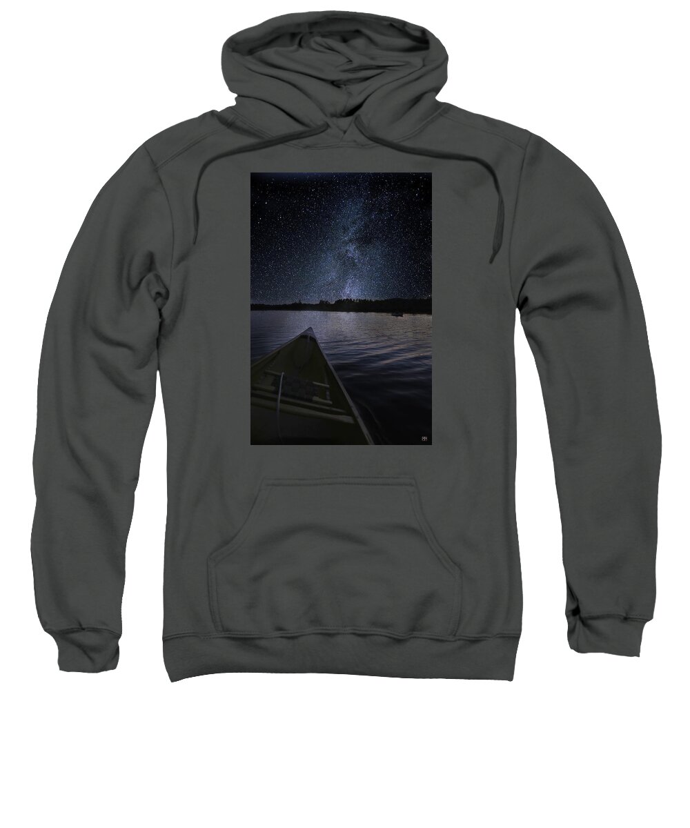 Stars Sweatshirt featuring the photograph Paddling the Milky Way by John Meader