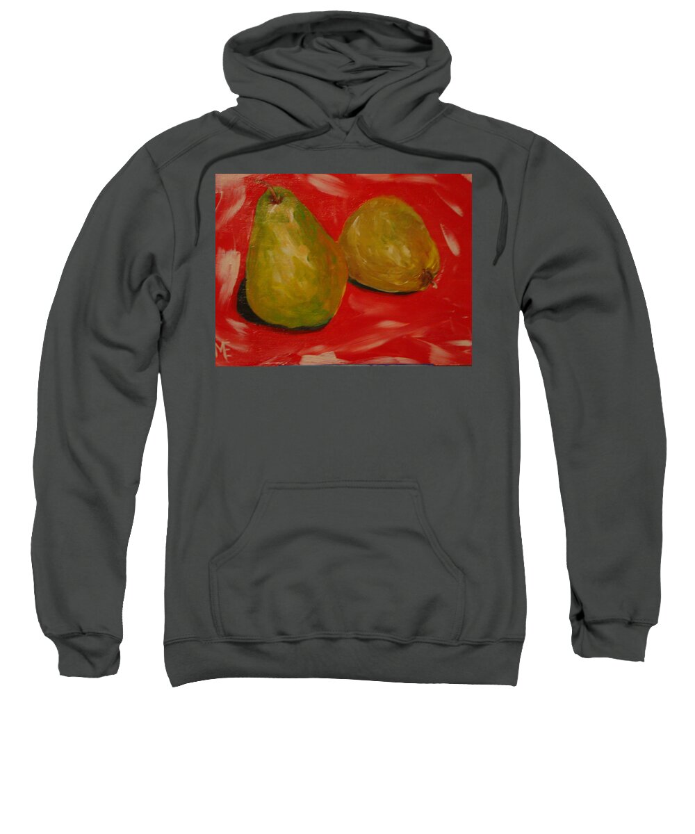 Pears Sweatshirt featuring the painting Pair of Pears by Melinda Etzold