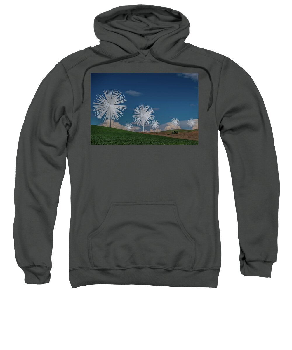 Palouse Washington Sweatshirt featuring the photograph Palouse Wind Turbines by Paul Freidlund