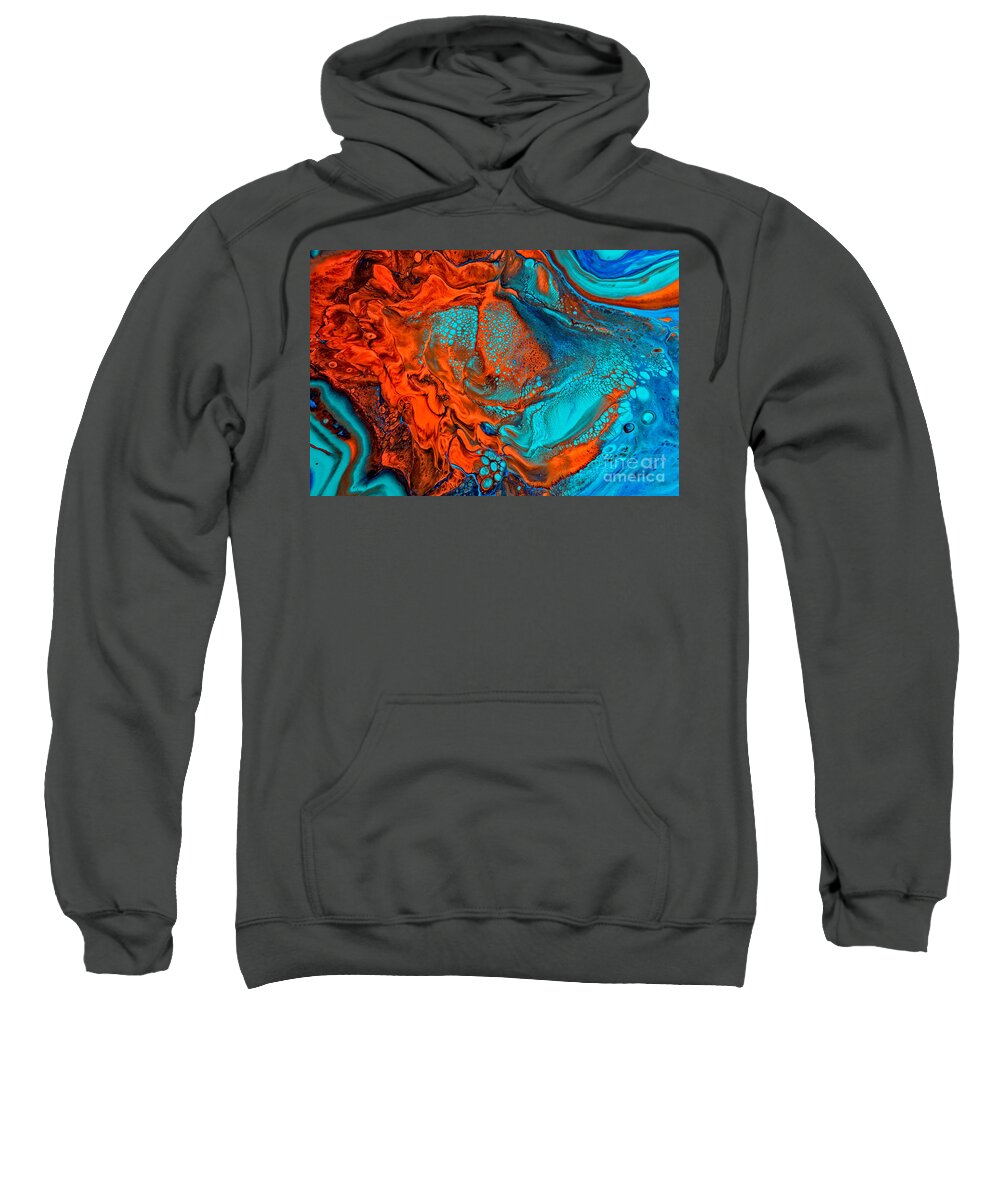 Abstract Sweatshirt featuring the painting Paprika Plains by Patti Schulze