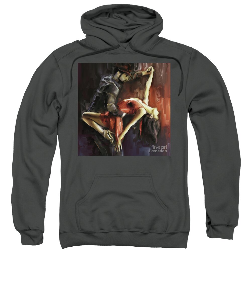 Dance Sweatshirt featuring the painting Passionate by Gull G