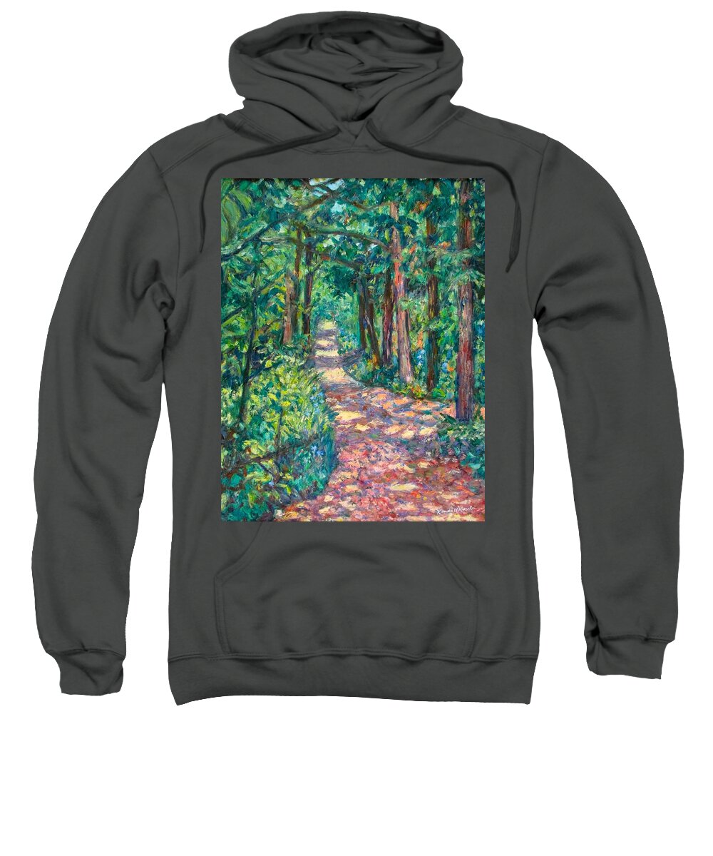 Path Sweatshirt featuring the painting Path on Sharp Top by Kendall Kessler