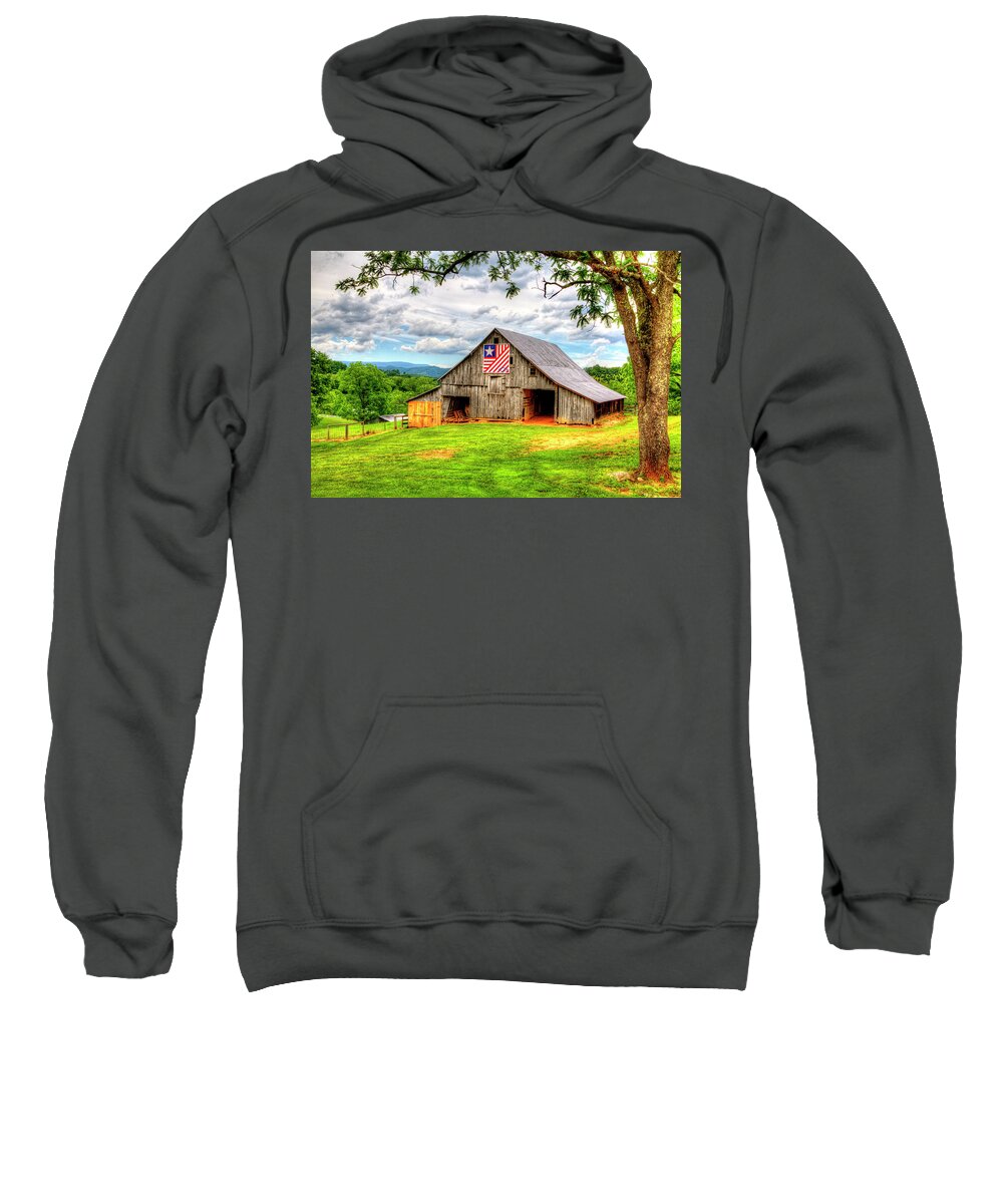 Barn Quilts Sweatshirt featuring the photograph Patriotic Emblem by Dale R Carlson