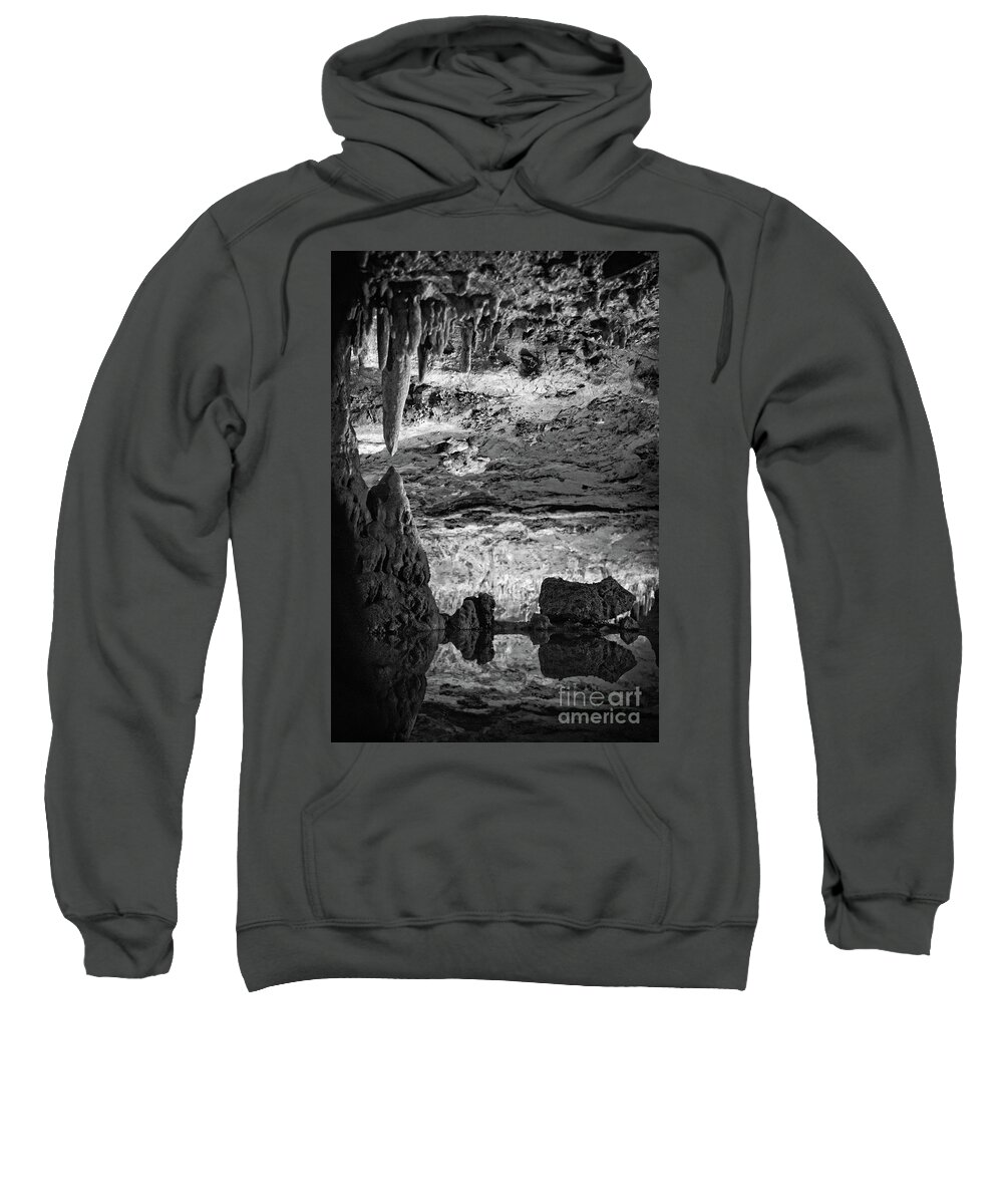 Cave Sweatshirt featuring the photograph Peaceful Mirror by Kathy Strauss