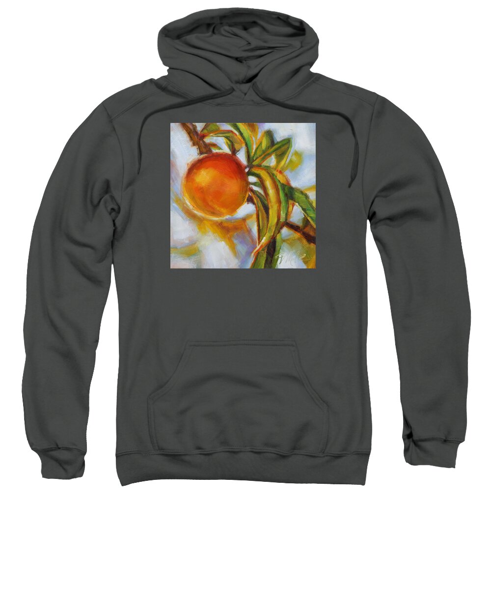 Oil Sweatshirt featuring the painting Peach by Tracy Male