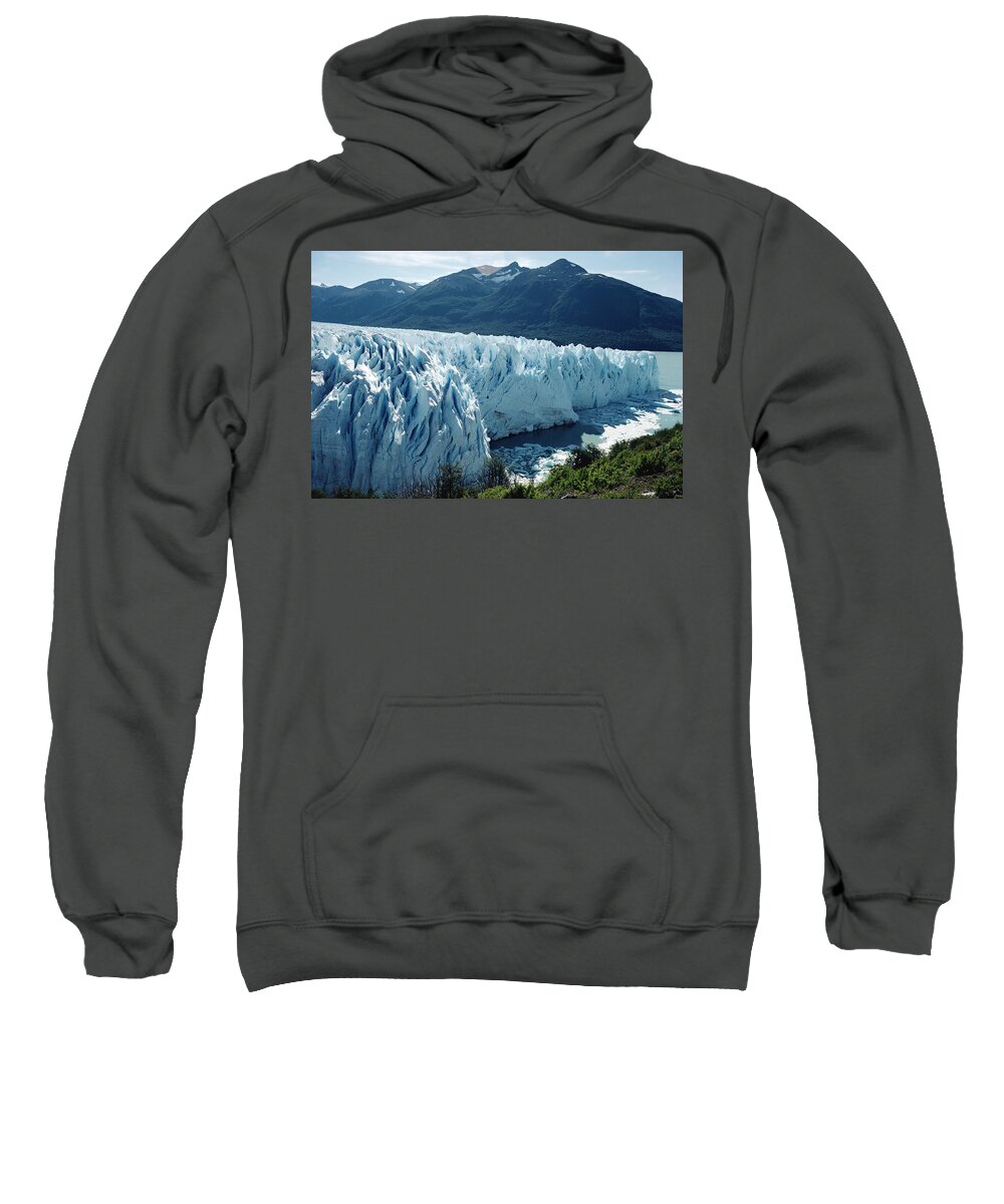 00141357 Sweatshirt featuring the photograph Perito Moreno at Lake Argentina by Tui De Roy