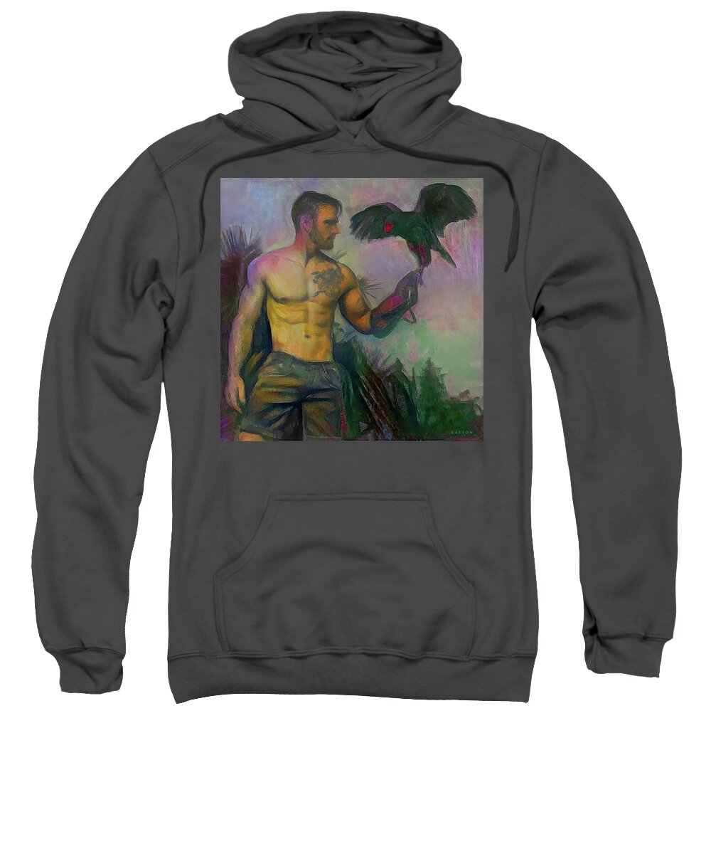 Falcon Sweatshirt featuring the digital art Peter by Richard Laeton