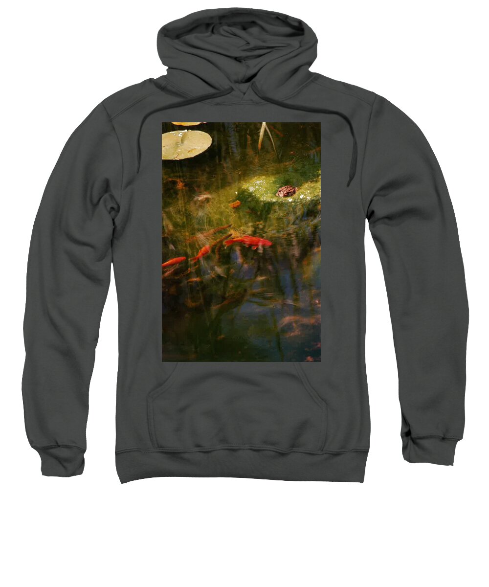 Abstract Sweatshirt featuring the photograph Photo Bomber by Susan Esbensen