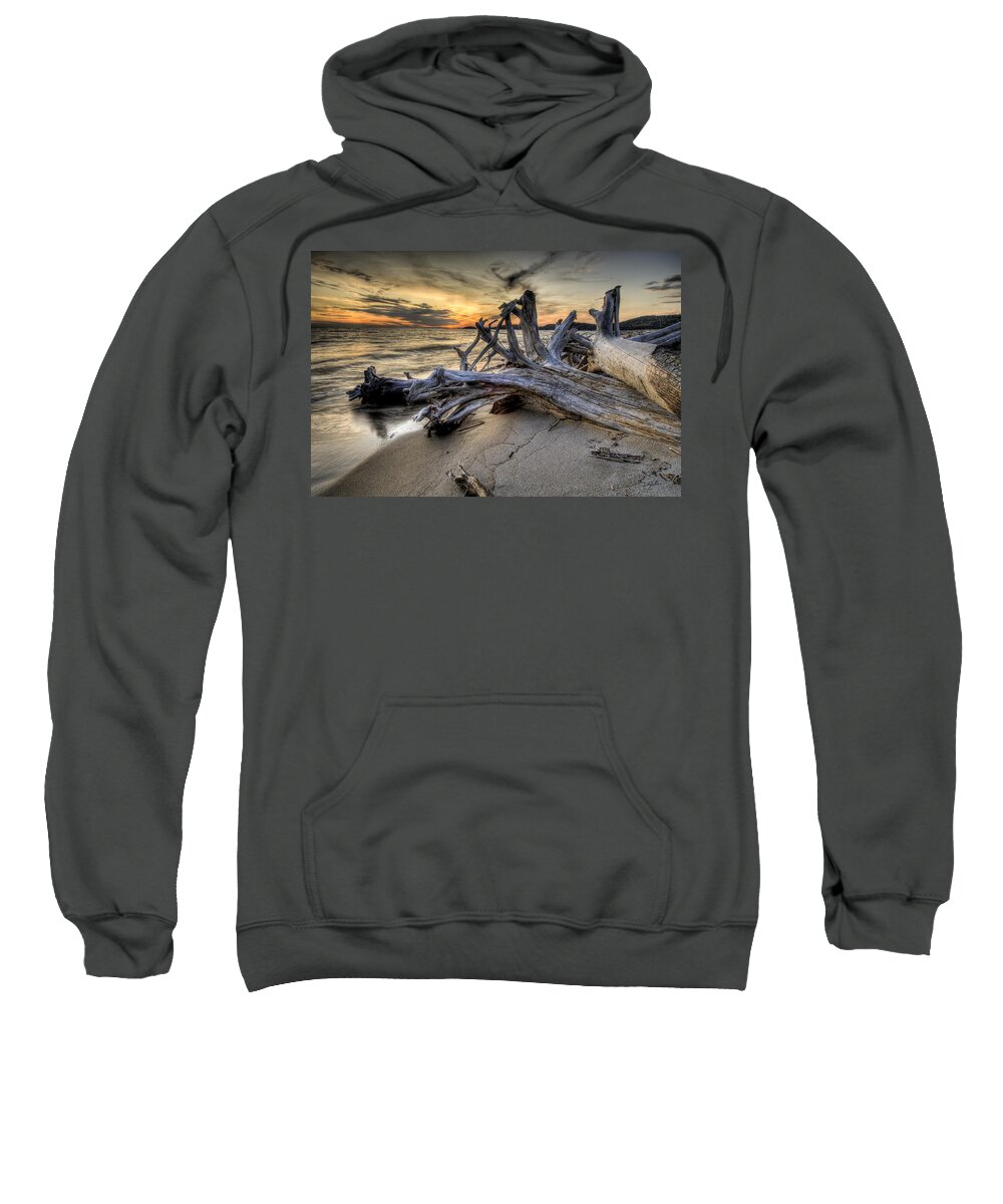 Lake Superior Sweatshirt featuring the photograph Pic Driftwood by Doug Gibbons