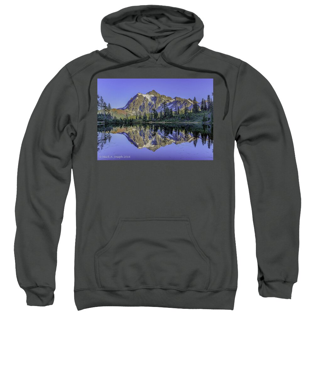 Lake Sweatshirt featuring the photograph Picture Lake Reflection by Mark Joseph