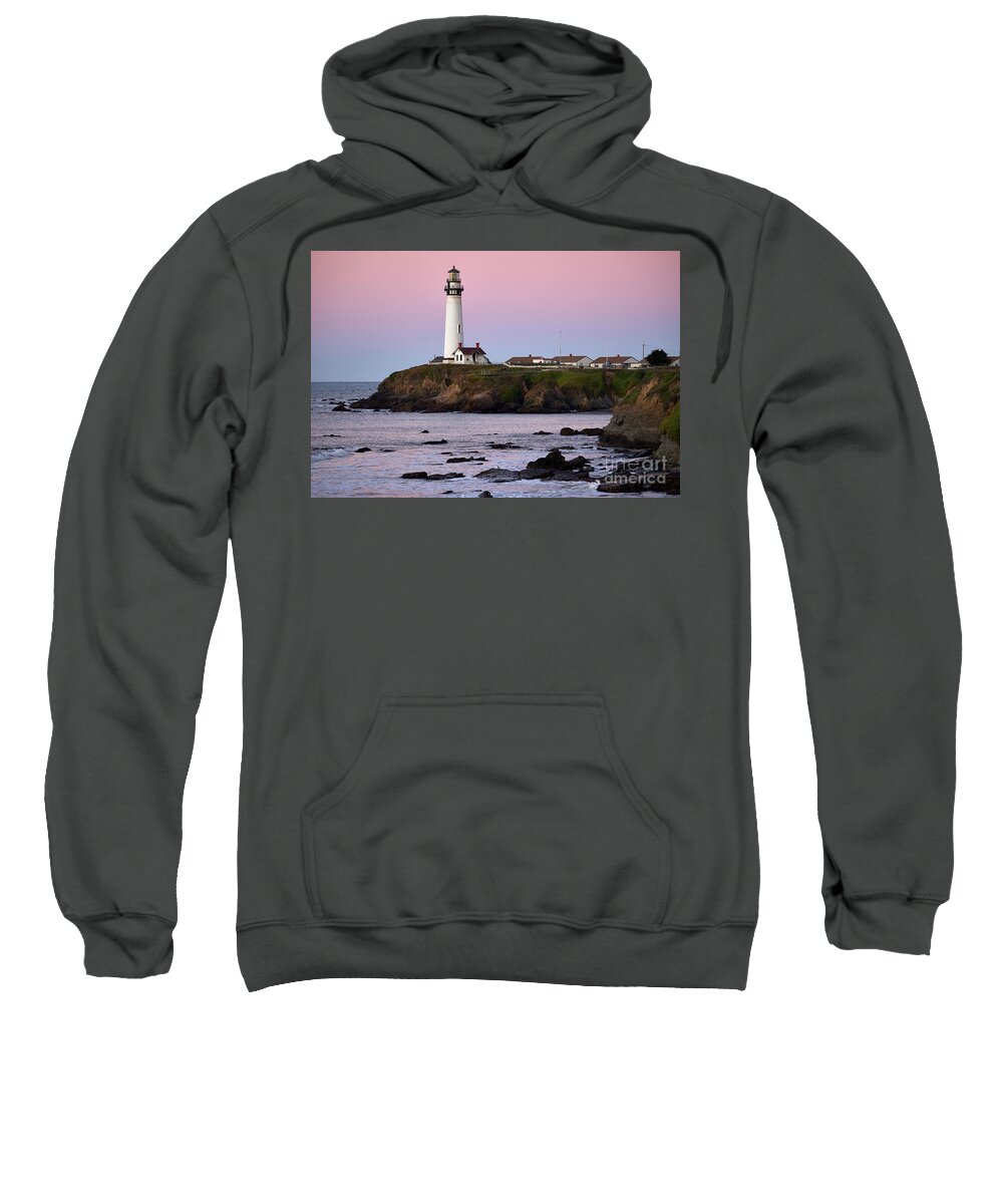 Architecture Sweatshirt featuring the photograph Pigeon Point Lighthouse at Dawn by Dean Birinyi