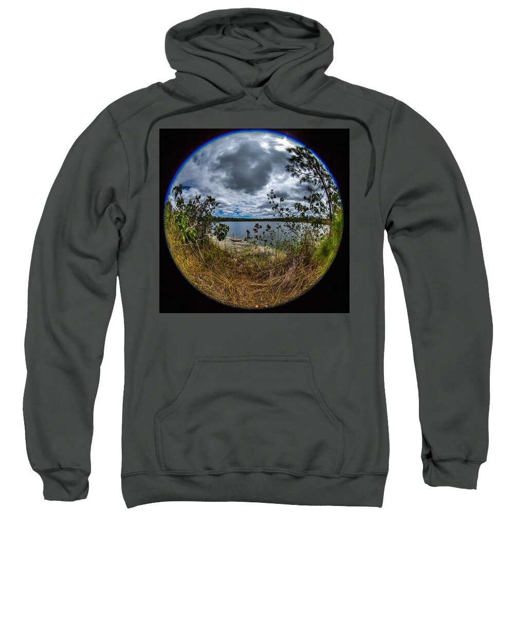 Fisheye Sweatshirt featuring the photograph Pine Glades Lake 18 by Michael Fryd