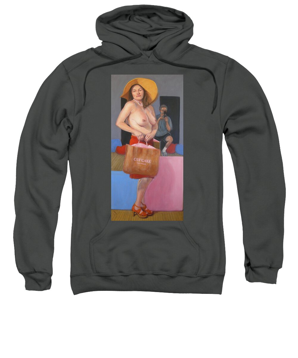 Realism Sweatshirt featuring the painting Pinup #2 by Donelli DiMaria