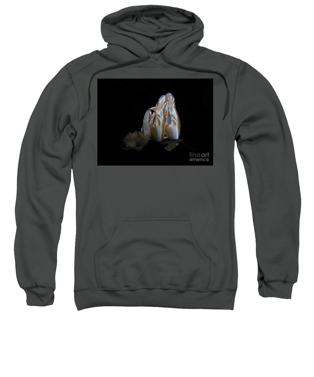 Pointe Shoes Sweatshirt featuring the photograph Pointe Shoes and Dog Tags3 by Laurianna Taylor