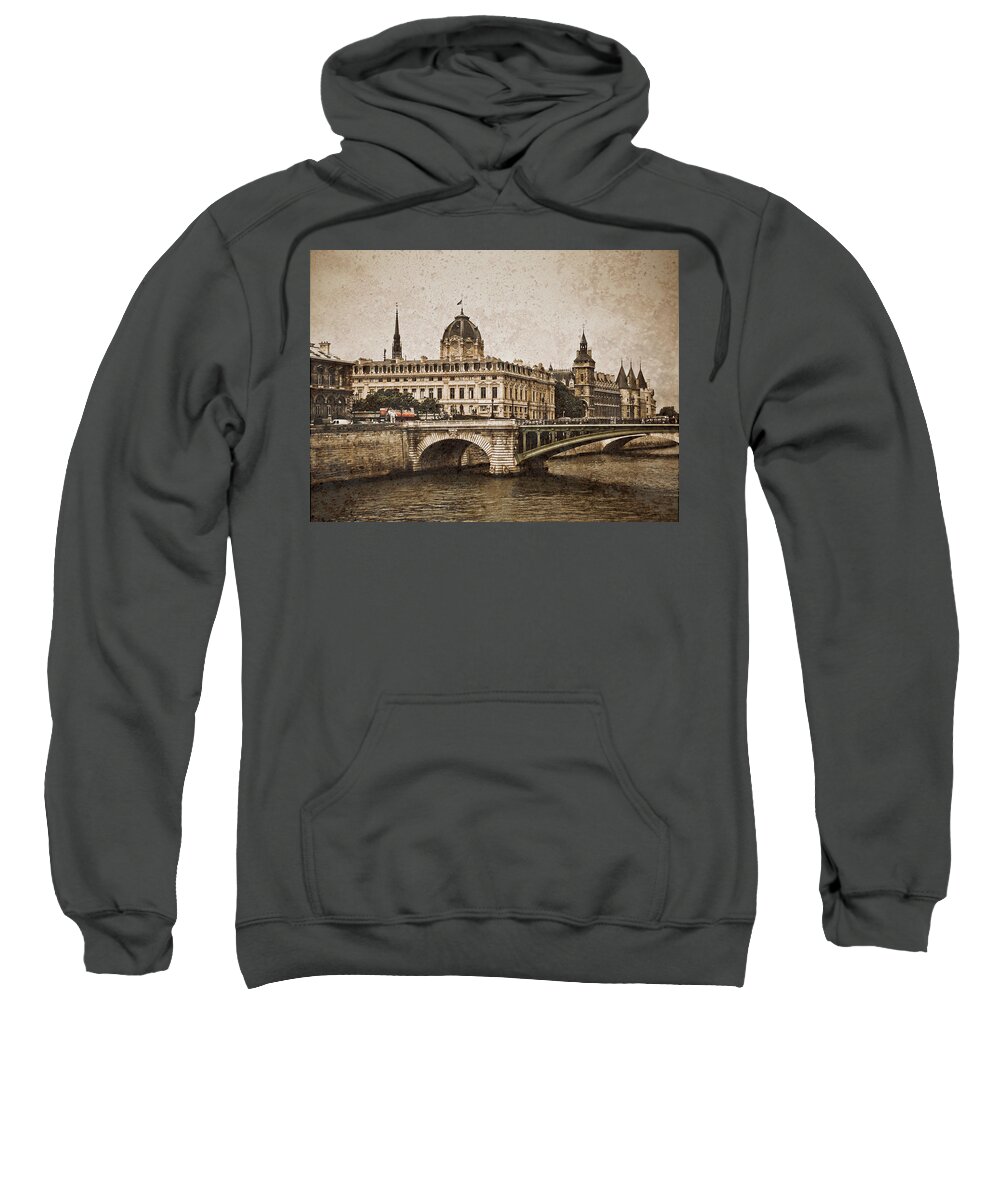 Paris Sweatshirt featuring the photograph Paris, France - Pont Notre Dame Oldstyle by Mark Forte