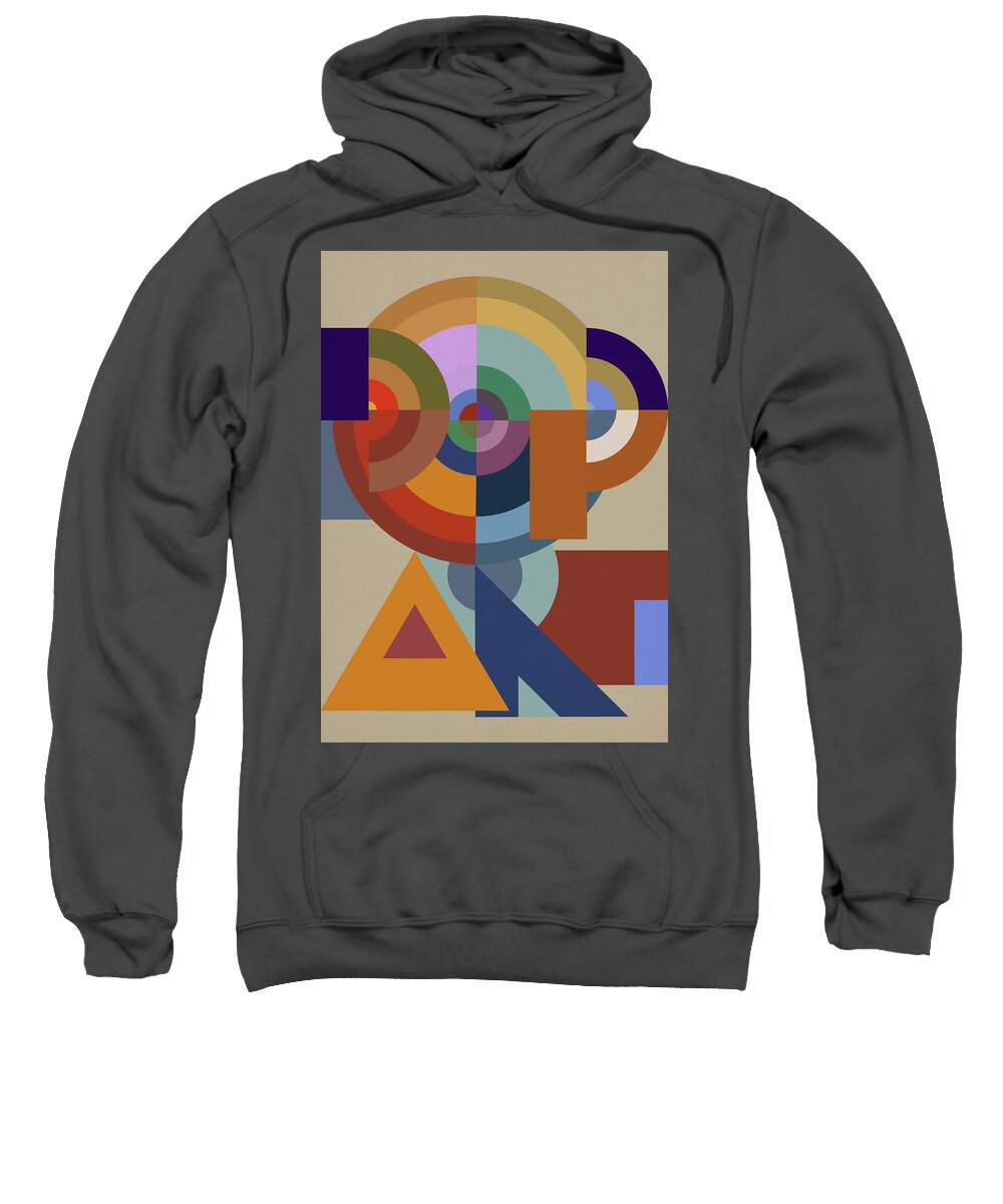 Tencc Sweatshirt featuring the painting Pop Art Bauhaus - Abstract Graphic Composition by BFA Prints