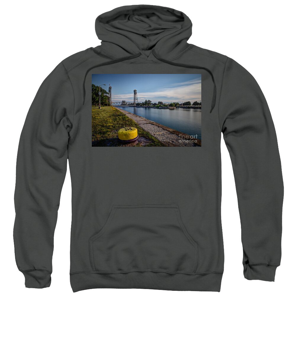Bridge Sweatshirt featuring the photograph Port Colborne by Roger Monahan