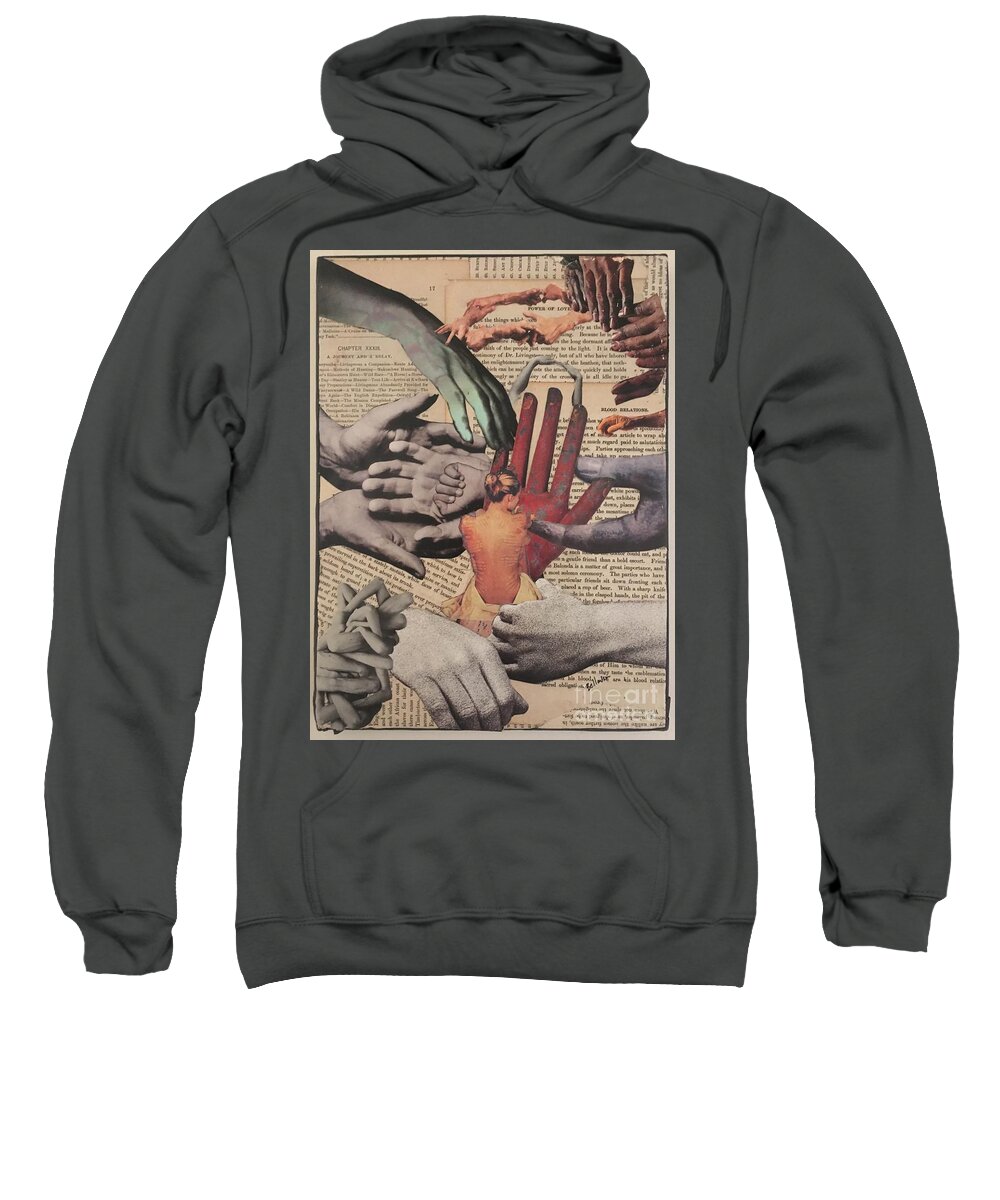 Text Sweatshirt featuring the drawing Power Of Love by M Bellavia