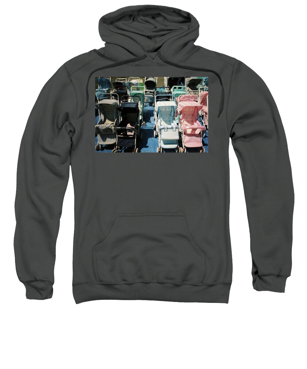 Color Sweatshirt featuring the photograph Pram Lot by Frank DiMarco