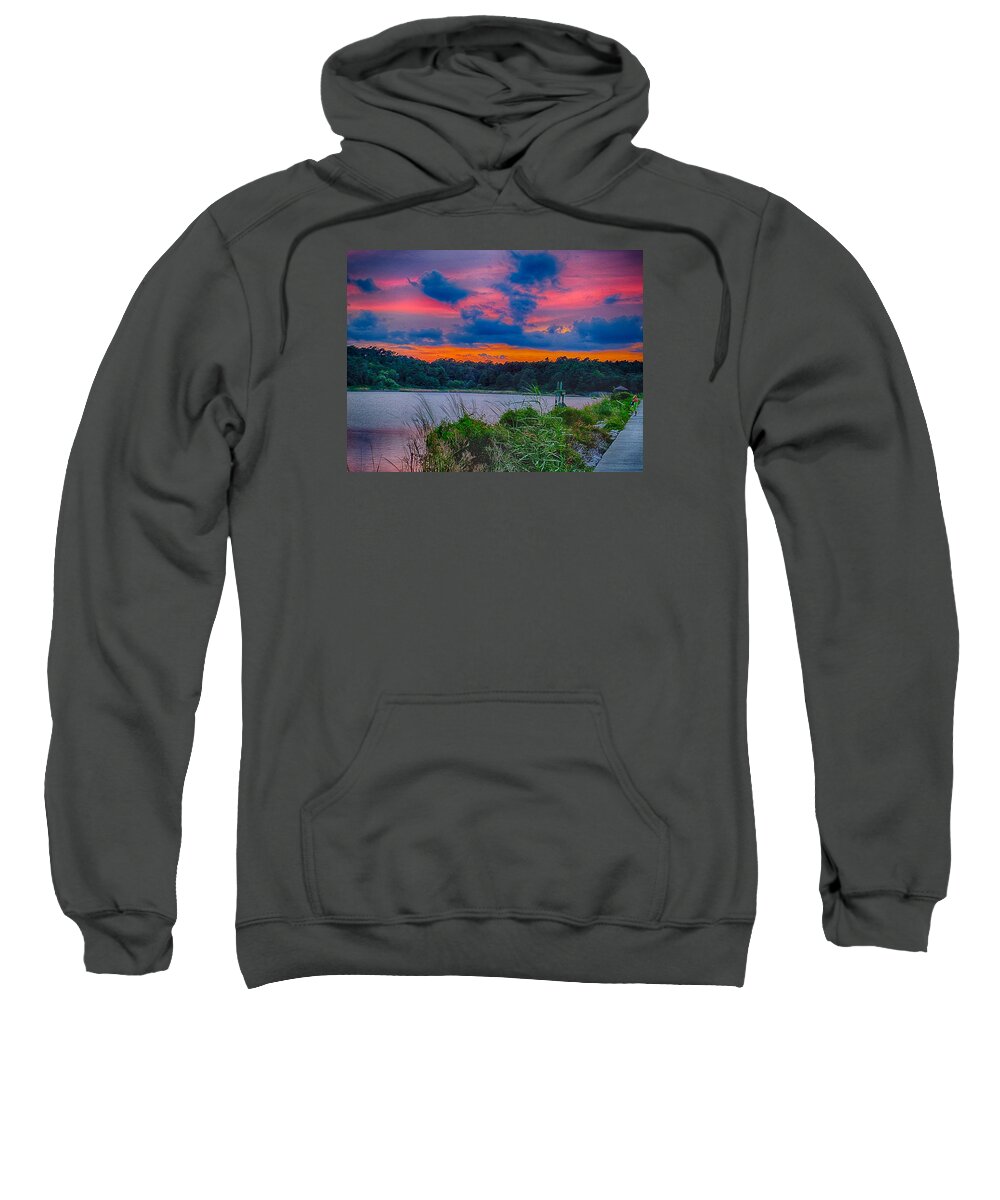 Sunset Sweatshirt featuring the photograph Pre-Sunset at HBSP by Bill Barber
