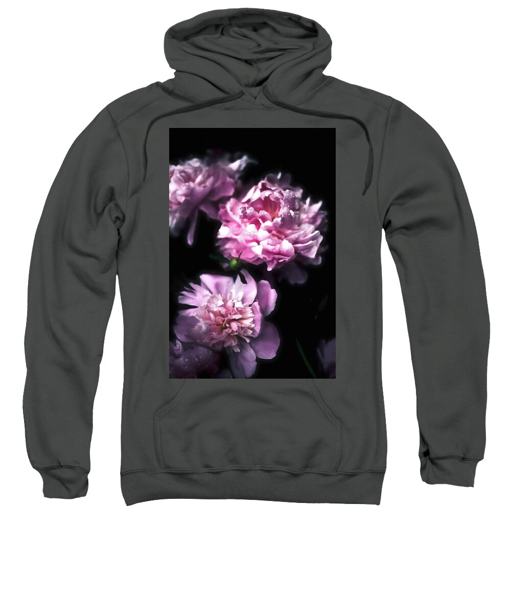 Flowers Sweatshirt featuring the digital art Pretty in Pink by Carol Crisafi