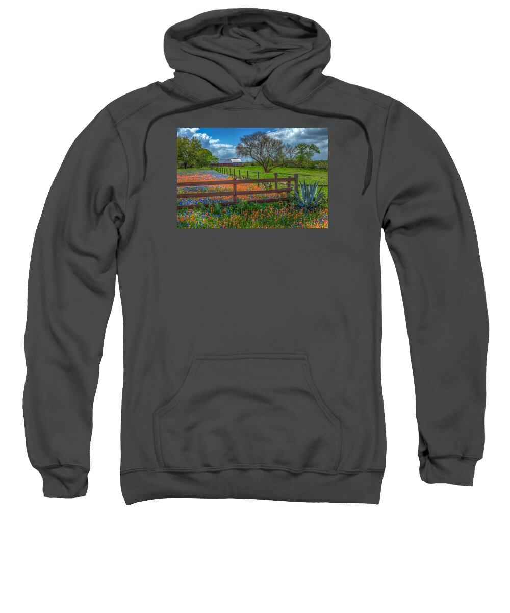 Texas Sweatshirt featuring the photograph Property Corner by Tom Weisbrook