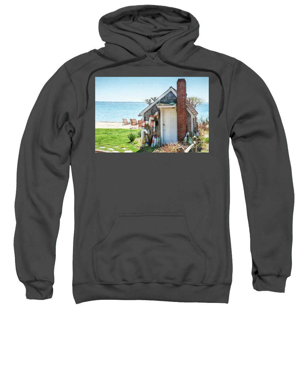 Commercial St Sweatshirt featuring the photograph Provincetown Shed by Michael James