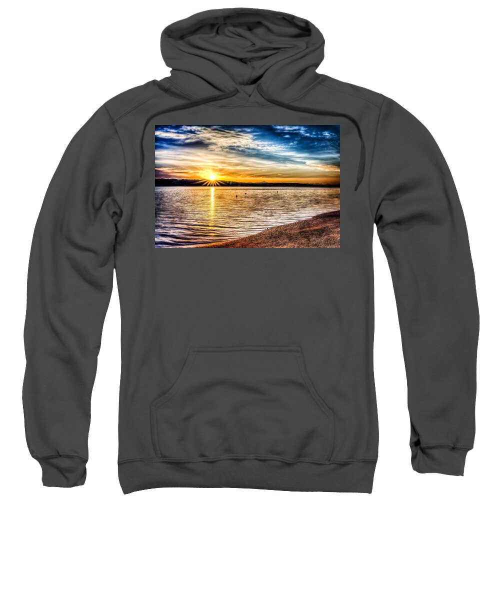 Camano Sweatshirt featuring the photograph Puget Sound Sunrise by Spencer McDonald
