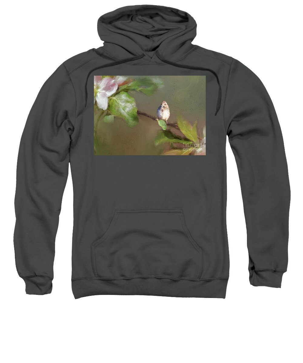 Purple Finch Sweatshirt featuring the photograph Purple Finch Female by Eva Lechner