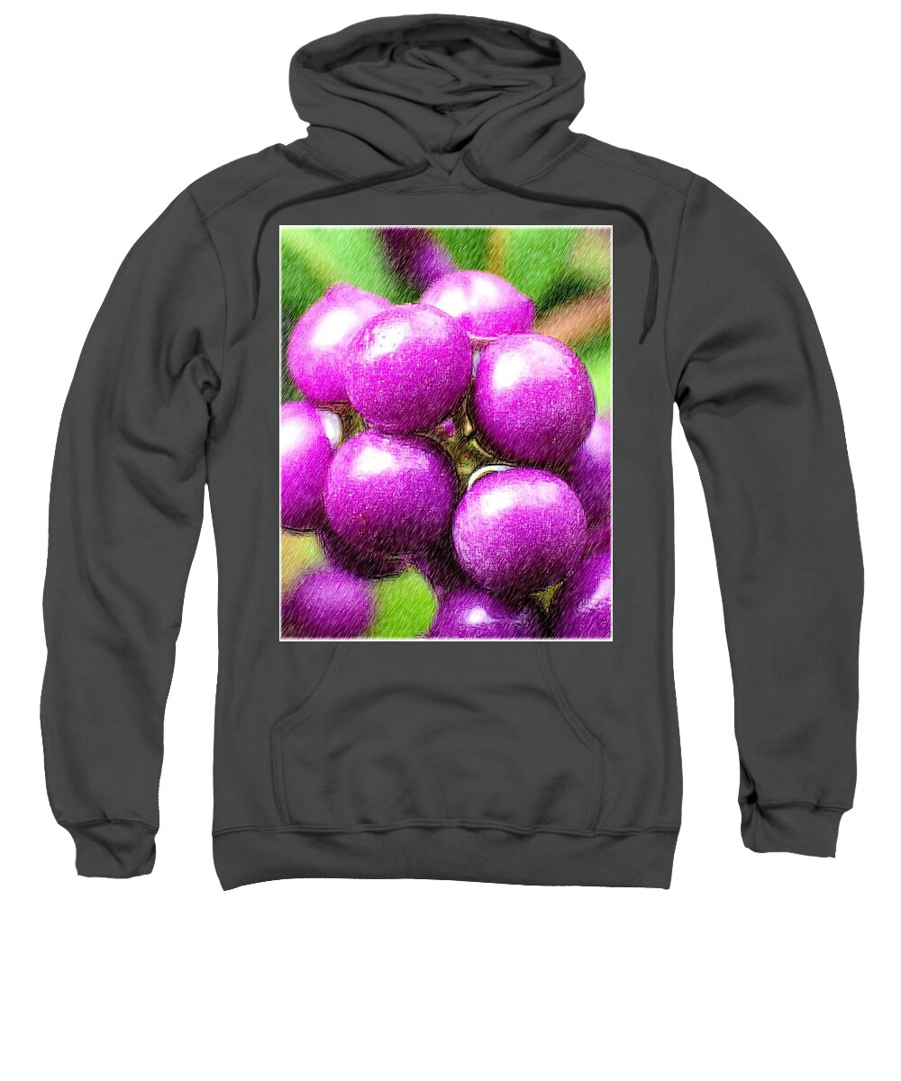 Purple Sweatshirt featuring the digital art Purple by Kumiko Izumi