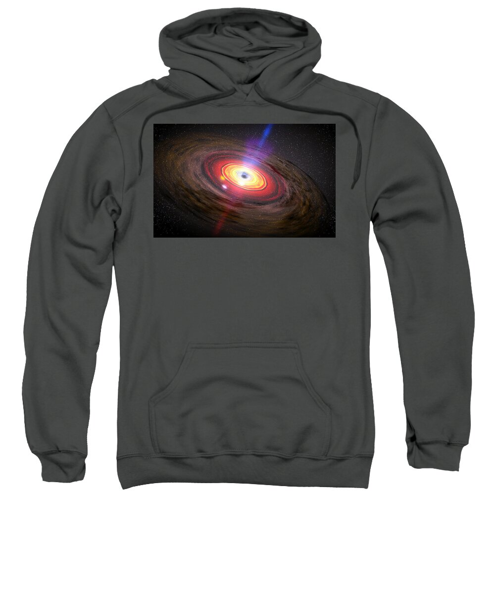 Quasar Sweatshirt featuring the digital art Quasar by Super Lovely