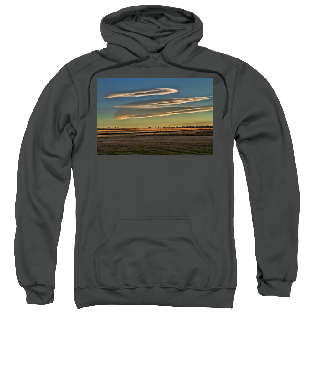Grassland Sweatshirt featuring the photograph Quiet on the Land by Alana Thrower