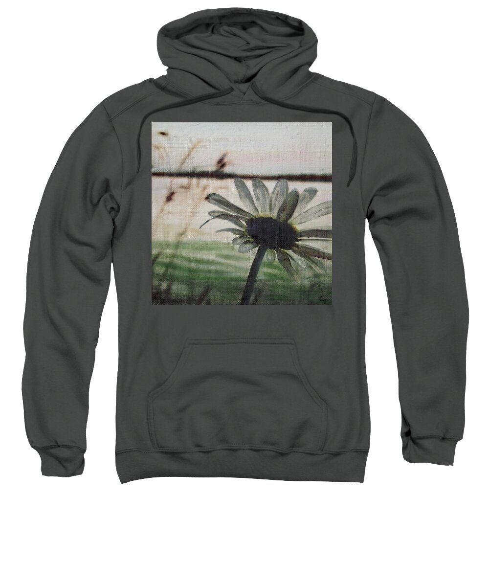 Lakeside Sweatshirt featuring the painting Quiet Twilight by Cara Frafjord