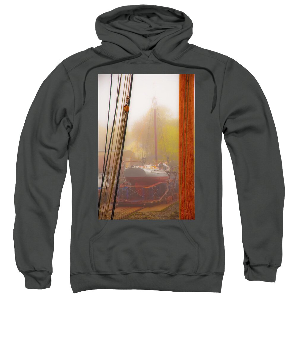 Dry Dock Sweatshirt featuring the photograph R n R by Jeff Cooper