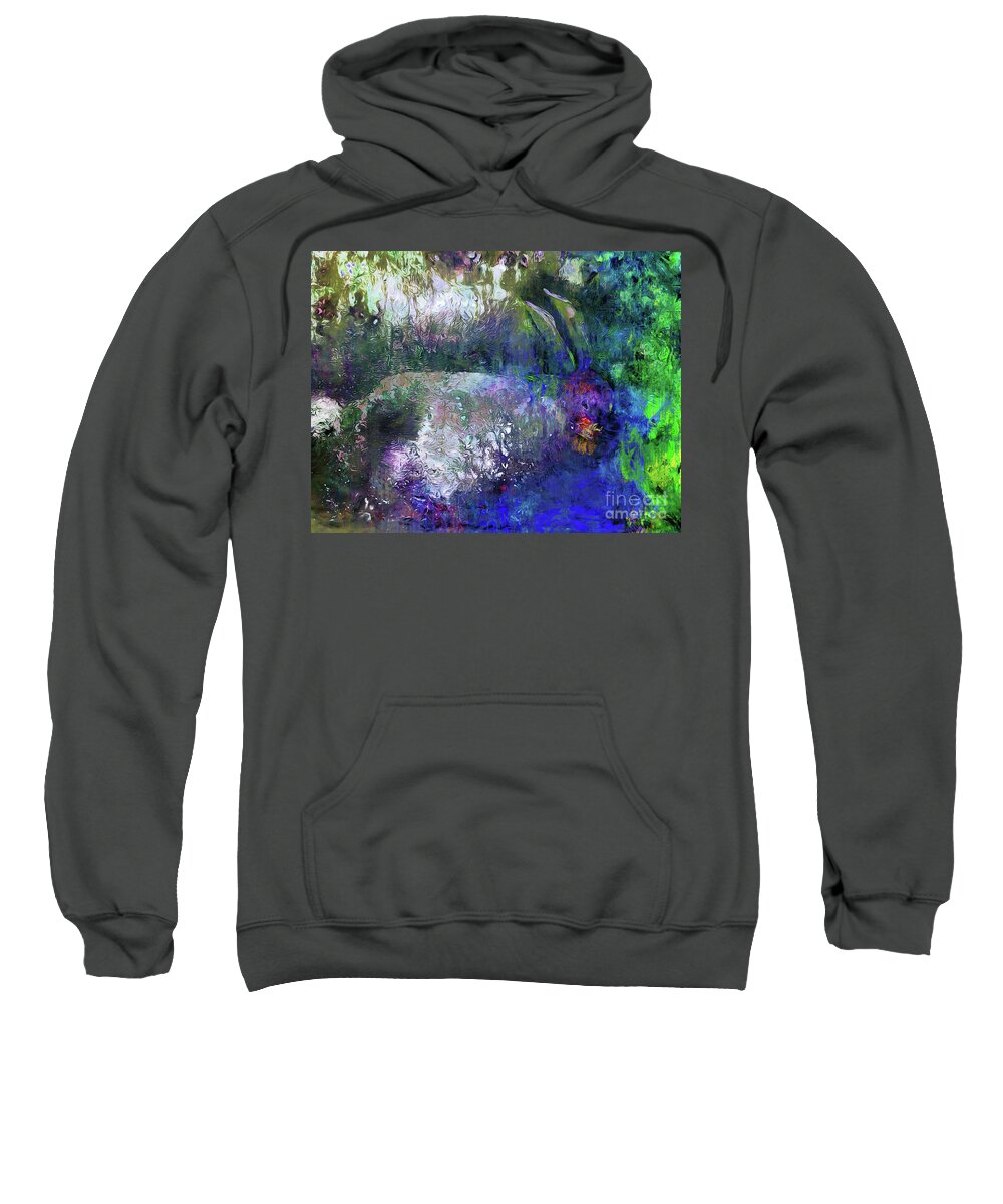 Rabbit Sweatshirt featuring the photograph Rabbit Reflection by Claire Bull