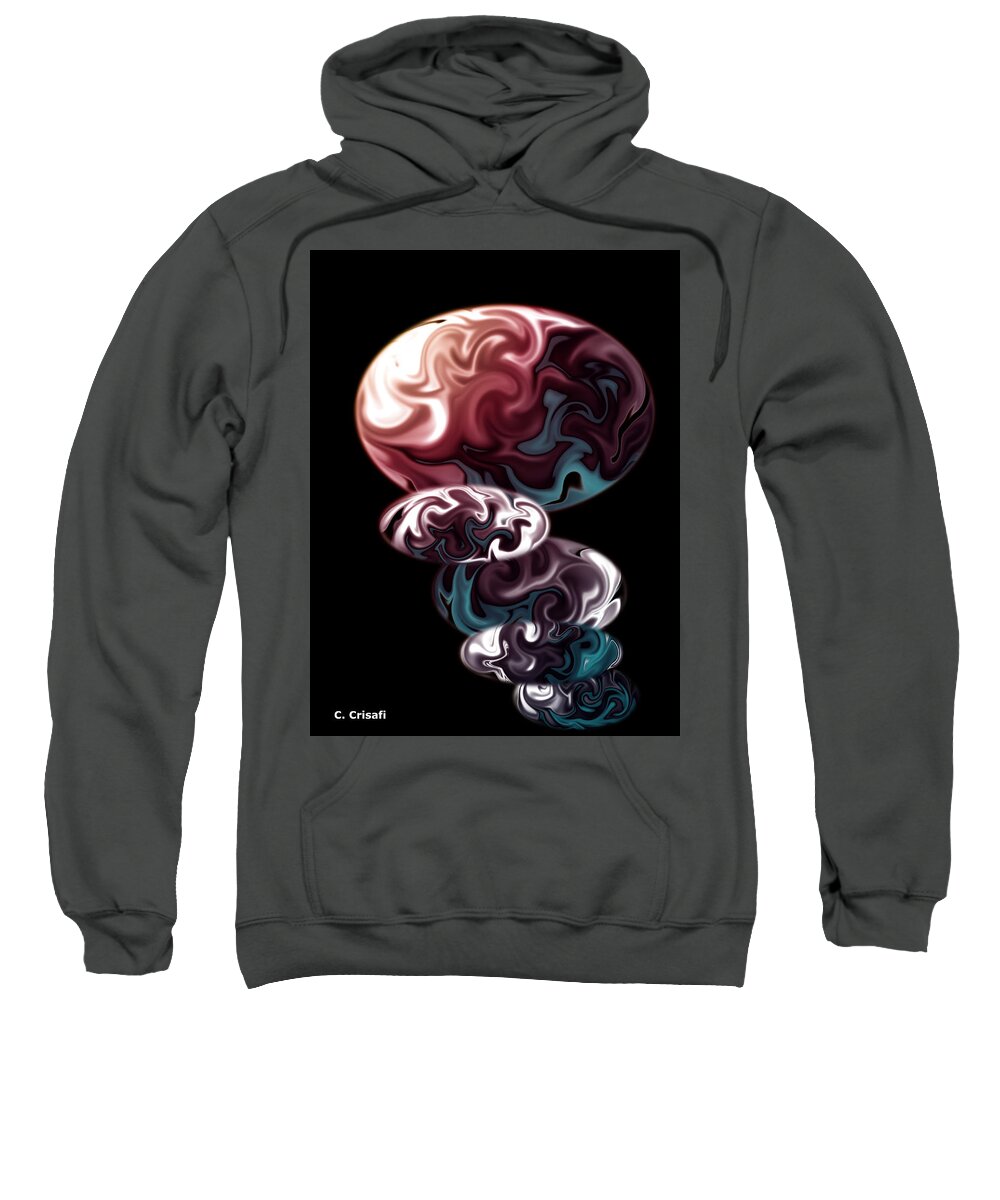 Thought Sweatshirt featuring the digital art Random Thoughts by Carol Crisafi