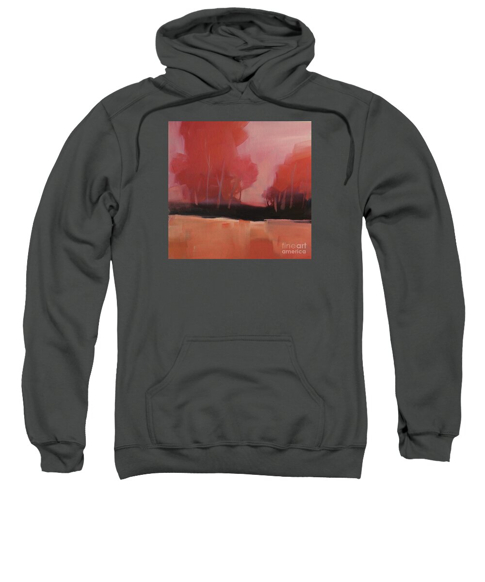 Trees Sweatshirt featuring the painting Red Flair by Michelle Abrams