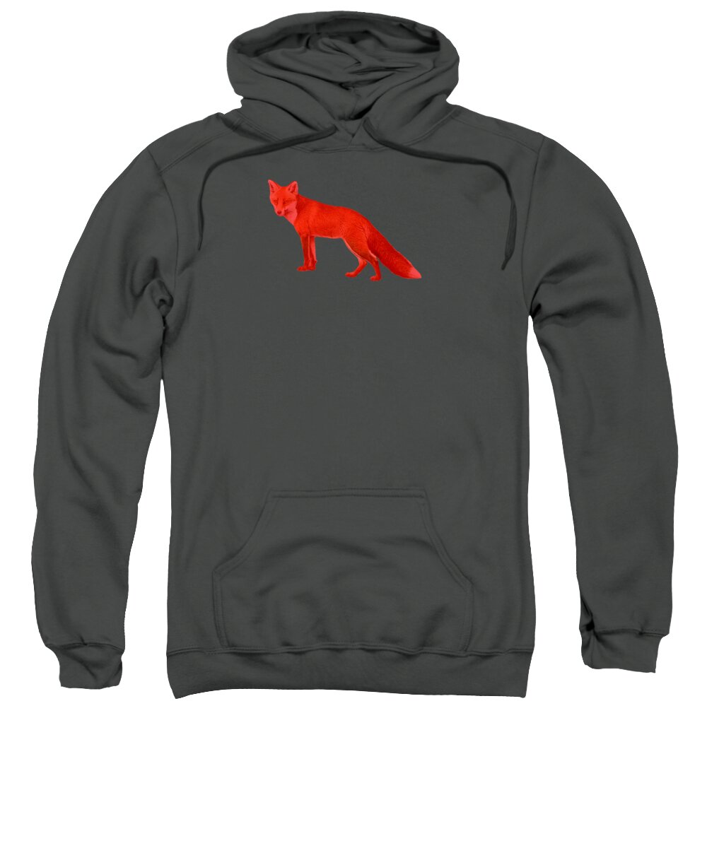 Red Sweatshirt featuring the photograph Red Fox Forest by Movie Poster Prints