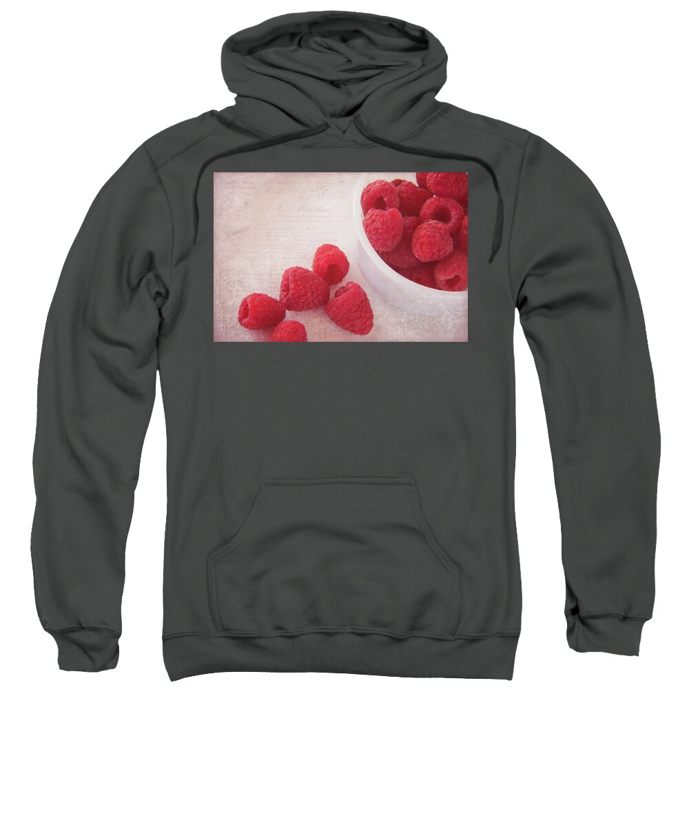 Cindi Ressler Sweatshirt featuring the photograph Red Raspberries by Cindi Ressler