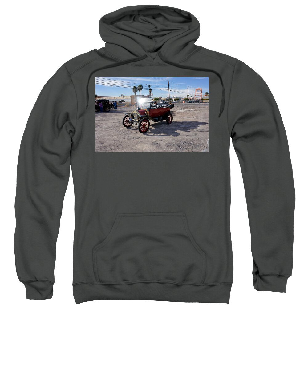  Sweatshirt featuring the photograph Red Roadster by Carl Wilkerson