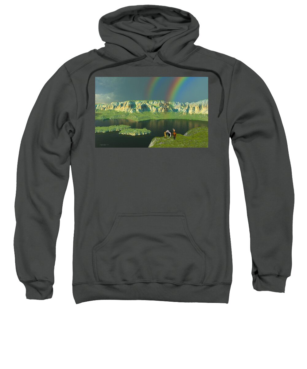 Dieter Carlton Sweatshirt featuring the digital art Redemption For An Angry Sky by Dieter Carlton