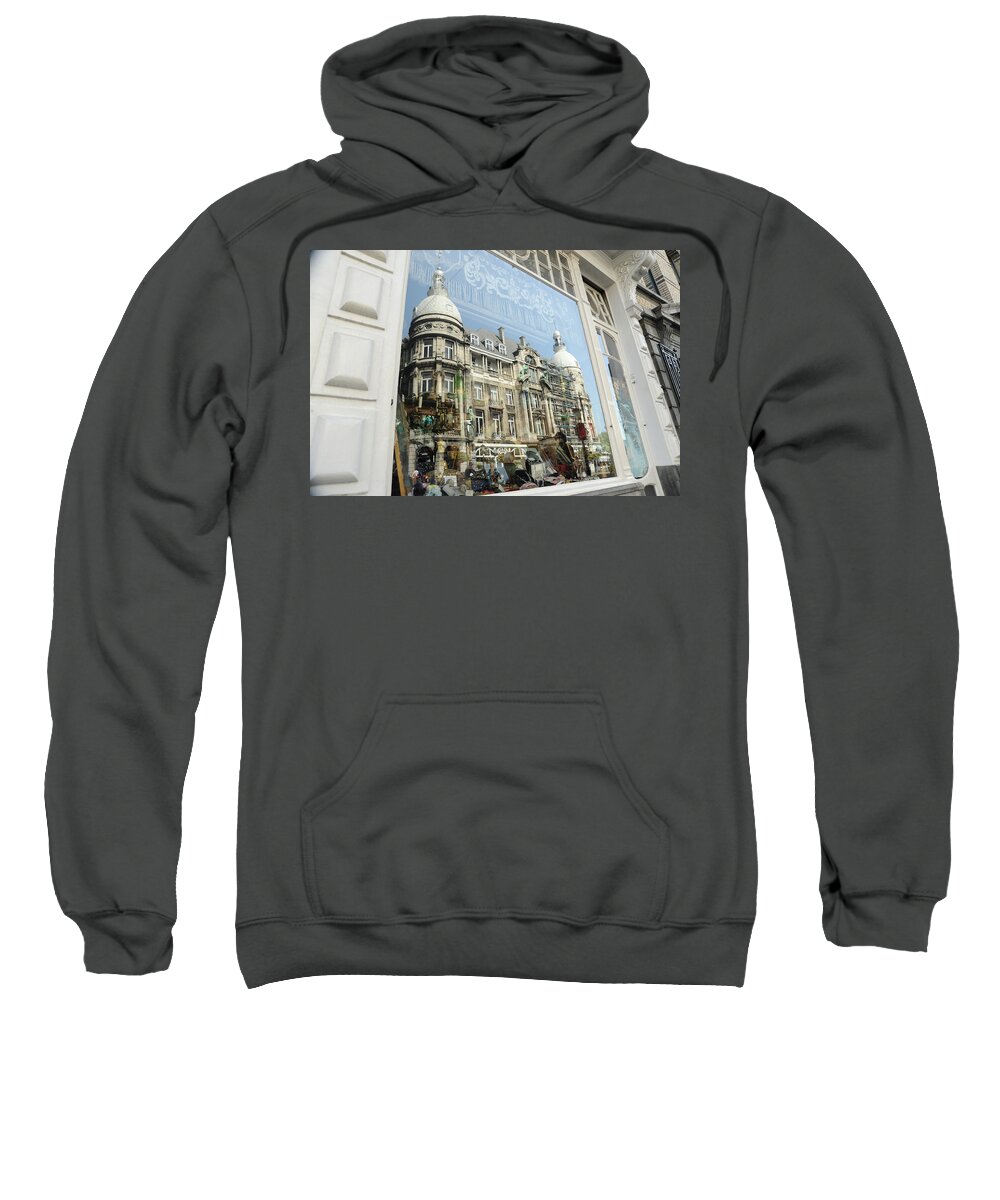 Photograph Sweatshirt featuring the photograph Reflections of Architecture by Richard Gehlbach
