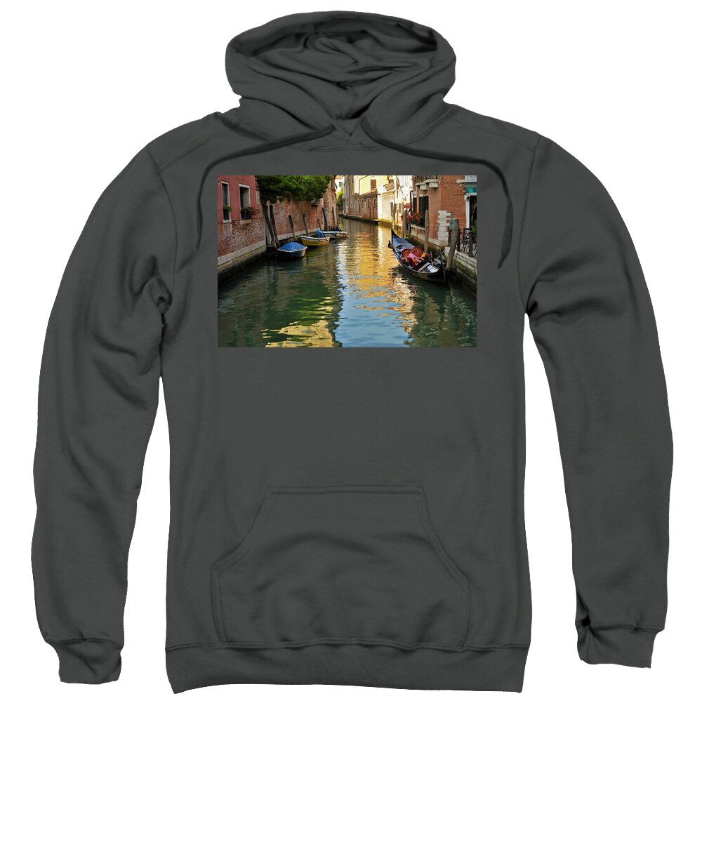 Venice Sweatshirt featuring the photograph Reflections On The Canal by Marla McPherson