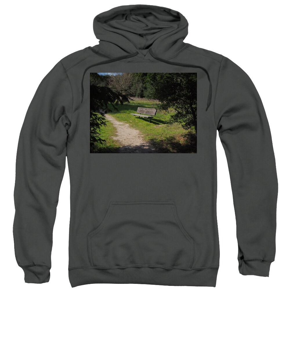 Landscape Sweatshirt featuring the photograph Rest Along the Path by Richard Thomas