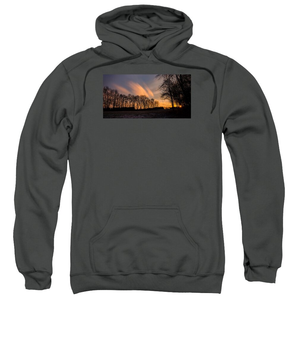 Snow Sweatshirt featuring the photograph Retreating Clouds of the First Snow by Mark Rogers
