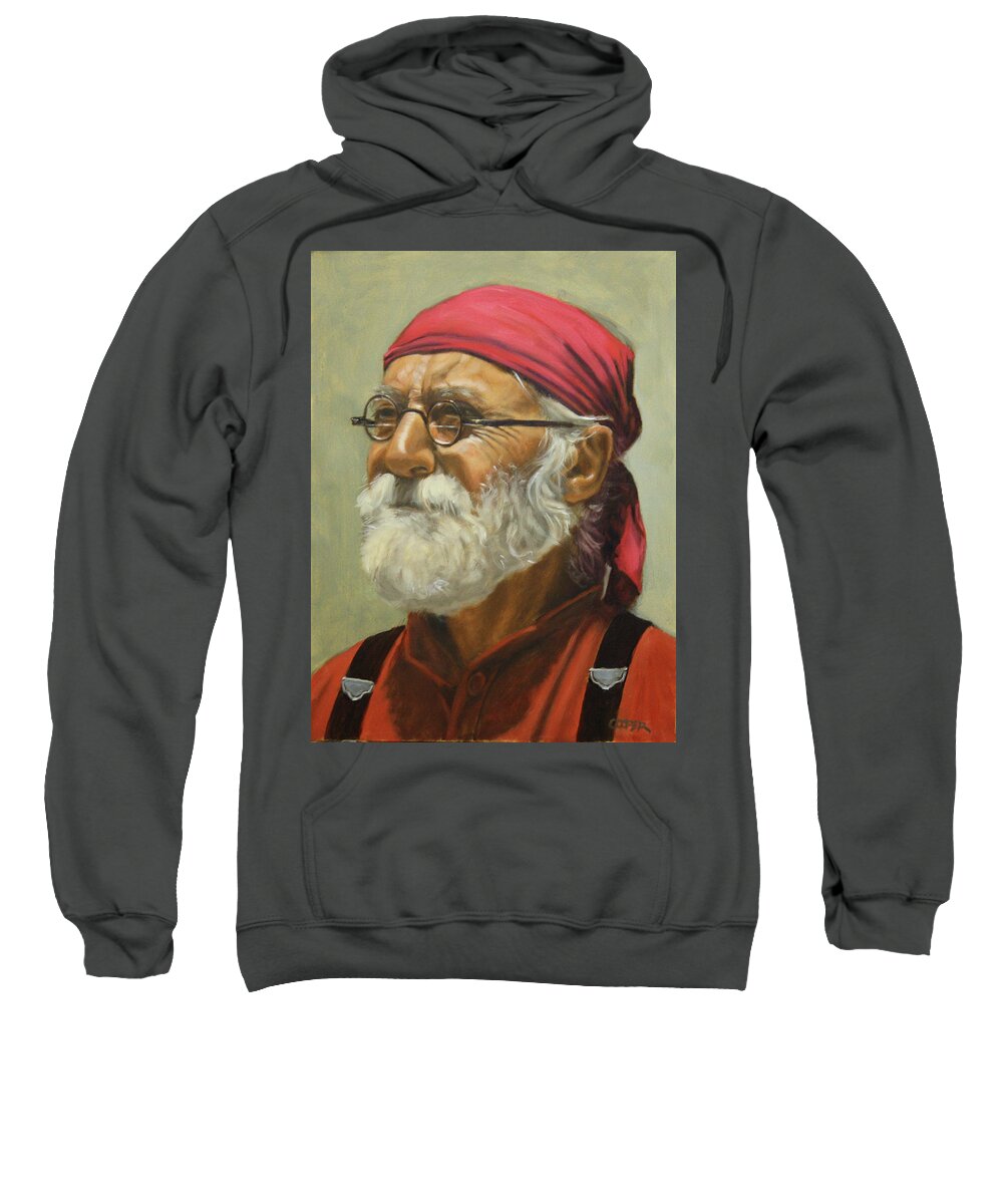 Mountain Man Sweatshirt featuring the painting Rickabod at High Noon by Todd Cooper